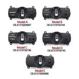 Car Headlamp Button Headlight Switch Control Assembly For BMW 5 6 7 X3 X4 F10 F11 F06 F12 F13 F01 F02 F04 F07 F25 F26