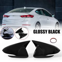 Rearview Mirror Cover For Hyundai Elantra AD 2016-2020 Black/Carbon Fiber Look Side Wing Mirror Cap Case Trim Car Accessories