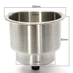 4X Marine Boat Stainless Steel Recessed Cup Shape Drink Holder with Drain Cup Holder