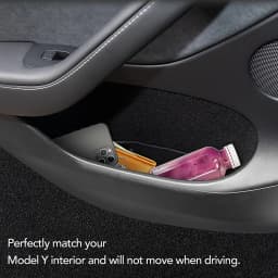 Door Side Storage Box Front Rear Door Handle Armrest Tray Organizer for Tesla Model Y Juniper 2020 - 2025 Model 3 Highland