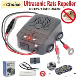 12V Ultrasonic Pest Control Device for Outdoor Car Vehicle Non-Toxic Electronic Mouse Repellent Keep Rodent Marten Away Anti-rat