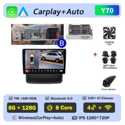 Car Radio for Renault Trafic Opel Vivaro Nissan Primastar 2010-2011-2014 Carplay Android Auto Player GPS Navigation Autoradio