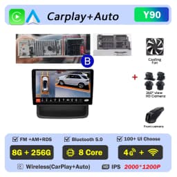 Car Radio for Renault Trafic Opel Vivaro Nissan Primastar 2010-2011-2014 Carplay Android Auto Player GPS Navigation Autoradio