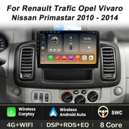 Car Radio for Renault Trafic Opel Vivaro Nissan Primastar 2010-2011-2014 Carplay Android Auto Player GPS Navigation Autoradio