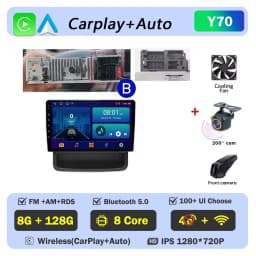 Car Radio for Renault Trafic Opel Vivaro Nissan Primastar 2010-2011-2014 Carplay Android Auto Player GPS Navigation Autoradio