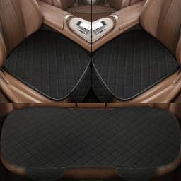 3Pcs Cotton and Linen Car Seat Cover Set Universal Car Seat Cover Cushion All Season Car Seat Protector Interior Car Accessories