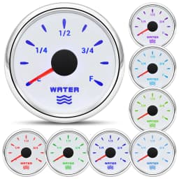 7 Color Backlight 2" 52mm Water Level Gauge+Water Level Sensor 100-600mm 0-190 Ohm Water Tank Meter Indicator Auto Car Boat