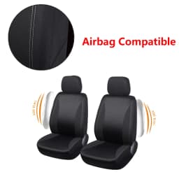 AUTO PLUS Checkered Polyester Patchwork Mesh Fabric Universal Unisex Car Seat Covers Set Accessories Interior With Sponge