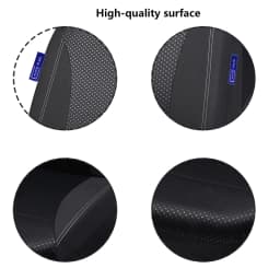 AUTO PLUS Checkered Polyester Patchwork Mesh Fabric Universal Unisex Car Seat Covers Set Accessories Interior With Sponge