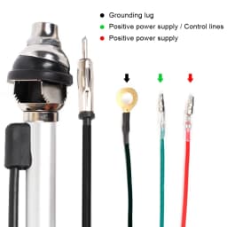 For Car SUV AM FM Radio Automatic Telescopic Antenna Waterproof Exterior Vehicle Aerials Electric Power 12V