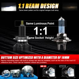 Bullvision H7 Led Bulb Canbus H1 H8 H11 Fog Lights 9006 Hb4 9005 Hb3 Led Lamps 360 30000LM 300W 3D Auto 6000K Super Mini Diodes