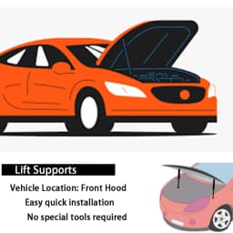 Hood Dampers For Ford Mustang S550 6th 2015-2023 Modify Front Bonnet Lift Support Gas Struts Shocks Absorber Cylinder Verins Rod