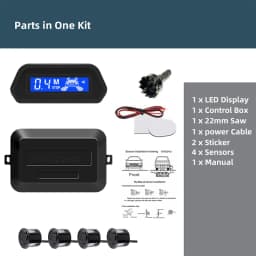Hippcron Car Parking Sensor With Auto Parktronic Reverse LED Monitor 4 Sensors Radar Detector System Backlight Display
