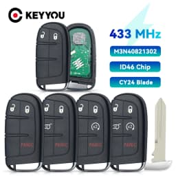 KEYYOU For Jeep Grand Cherokee 2013-2020 ID46 PCF7945 7953 Remote Car Key 2/3/4/5 Button Remote Car Key M3N40821302 433MHz