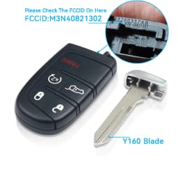 KEYYOU For Jeep Grand Cherokee 2013-2020 ID46 PCF7945 7953 Remote Car Key 2/3/4/5 Button Remote Car Key M3N40821302 433MHz