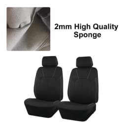 AUTOKING Black Universal Seat Covers For Car 2+1 Type Split Car Seat Cover High Quality Polyester With Airbag Compatible