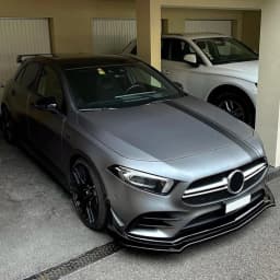 For Mercedes For Benz A CLASS W177 2019-2022 A180 A200 A35 AMG Car Front Lip Bumper Spoiler Glossy Black Or Carbon Fiber Look