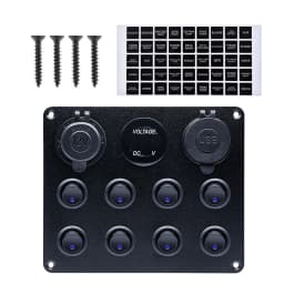 5 Gang 8 Gang Button Rocker Toggle Switch Panel Usb Control For Car Truck Marine Boat RV ATV UTV Camper Caravan Circuit Breaker