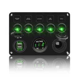 5 Gang 8 Gang Button Rocker Toggle Switch Panel Usb Control For Car Truck Marine Boat RV ATV UTV Camper Caravan Circuit Breaker