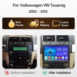 Car Radio Android Auto Stereo For Volkswagen VW Touareg 2002 - 2012 Multimedia 2din DVD GPS Navigation Monitor Video Screen WIFI