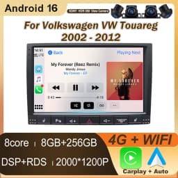Car Radio Android Auto Stereo For Volkswagen VW Touareg 2002 - 2012 Multimedia 2din DVD GPS Navigation Monitor Video Screen WIFI