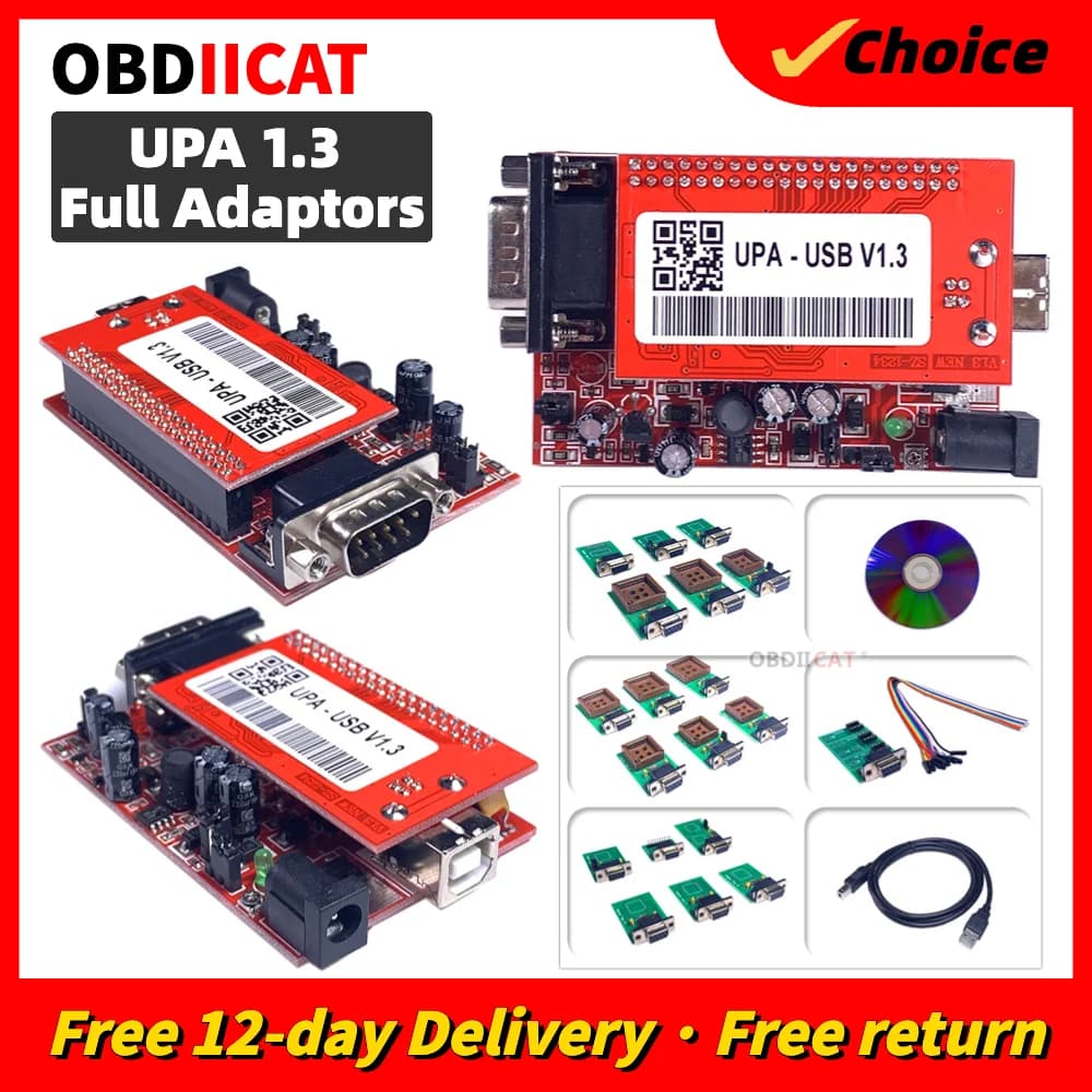 New Arrival UPA USB With 1.3 Eeprom Adapter UPA-USB V1.3 Main Unit ECU Chip Tunning ECU Programmer OBD2 Diagnostic Tool