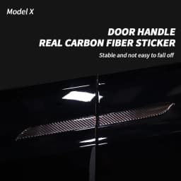 Carbon Fiber Car Exterior Door Handle Sticker Cover For Tesla Model X Trim Scratch Protector Accessory Decoration Fit Accessorie