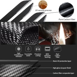 Carbon Fiber Car Exterior Door Handle Sticker Cover For Tesla Model X Trim Scratch Protector Accessory Decoration Fit Accessorie