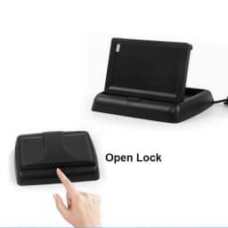 4.3 TFT LCD HD Screen Folding Car Monitor with Rear View Camera 8 LED Backup for Vehicle Parking Easy Installation