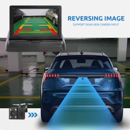 4.3 TFT LCD HD Screen Folding Car Monitor with Rear View Camera 8 LED Backup for Vehicle Parking Easy Installation