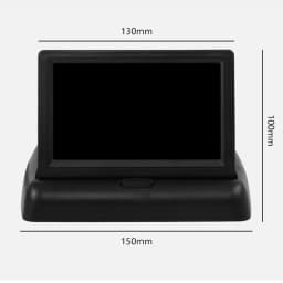 4.3 TFT LCD HD Screen Folding Car Monitor with Rear View Camera 8 LED Backup for Vehicle Parking Easy Installation