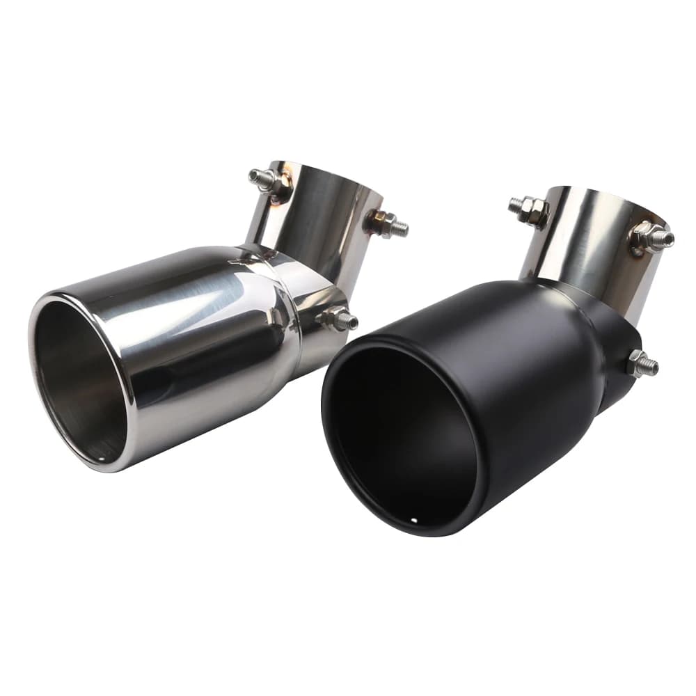 Stainless Steel Exhaust Tip 63mm/3.5"89mm Adjustable Universal Fit for Car SUV Single Rolled Edge Exhaust Pipe Tip with Bolt-On
