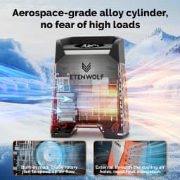 ETENWOLF ZEPHYR S3 Portable Tire Inflator 100% Duty Cycle 160 PSI Car Air Compressor 7800mAh For Cars Motorcycles Balls (New)