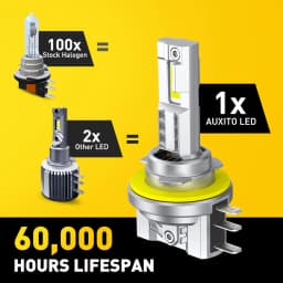 AUXITO 2Pcs 30000LM H15 LED Headlight Canbus No Error DRL Head Lights Bulb for VW Golf 6 7 Ford Ranger Skoda Octavia Fiat