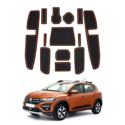 For Dacia Sandero 3/Sandero Stepway III 2021 2022 2023 2024 2025 2026 Car Door Groove Mat Anti-Slip Door Slot Pad Accessories