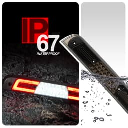 Smoked For 2019-2025 RAM 1500 Led High Mount Third 3rd Brake Light White Cargo Roof Marker Reverse Lamp Replacement CHMSL