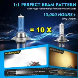 200W H4 H7 H11 HB3 HB4 Car Halogen Headlight H8 H9 9005 9006 9145 5202 H1 H13 9007 880 9012 6000K Auto Bulb Fog Lamp No Glare