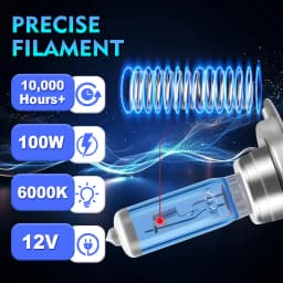 200W H4 H7 H11 HB3 HB4 Car Halogen Headlight H8 H9 9005 9006 9145 5202 H1 H13 9007 880 9012 6000K Auto Bulb Fog Lamp No Glare