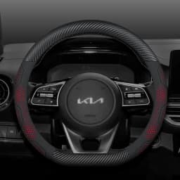 For Kia K5 Sportage Picanto Xceed Rio Cerato Soul Carens Seltos Carbon fiber Suede Car Steering Wheel Cover Auto Accessories
