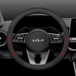 For Kia K5 Sportage Picanto Xceed Rio Cerato Soul Carens Seltos Carbon fiber Suede Car Steering Wheel Cover Auto Accessories