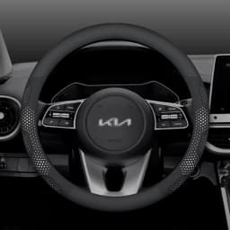 For Kia K5 Sportage Picanto Xceed Rio Cerato Soul Carens Seltos Carbon fiber Suede Car Steering Wheel Cover Auto Accessories