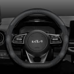 For Kia K5 Sportage Picanto Xceed Rio Cerato Soul Carens Seltos Carbon fiber Suede Car Steering Wheel Cover Auto Accessories