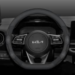 For Kia K5 Sportage Picanto Xceed Rio Cerato Soul Carens Seltos Carbon fiber Suede Car Steering Wheel Cover Auto Accessories