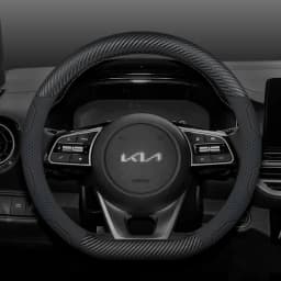For Kia K5 Sportage Picanto Xceed Rio Cerato Soul Carens Seltos Carbon fiber Suede Car Steering Wheel Cover Auto Accessories