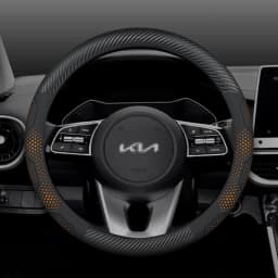 For Kia K5 Sportage Picanto Xceed Rio Cerato Soul Carens Seltos Carbon fiber Suede Car Steering Wheel Cover Auto Accessories