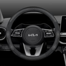 For Kia K5 Sportage Picanto Xceed Rio Cerato Soul Carens Seltos Carbon fiber Suede Car Steering Wheel Cover Auto Accessories