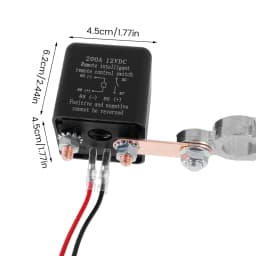 Remote Battery Disconnect Switch 12V 200A Kill Switch for Car Anti Theft Battery Kill with Wireless Remote Control Relay Fobs
