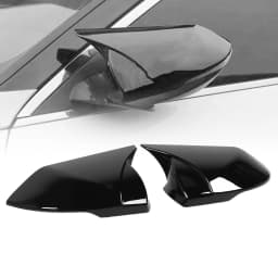 Car Side Mirror Cover 1 Pair Rearview Mirror Gloss Black Side Mirror Cover Housing Replacement for Elantra CN7 2021 to 2023