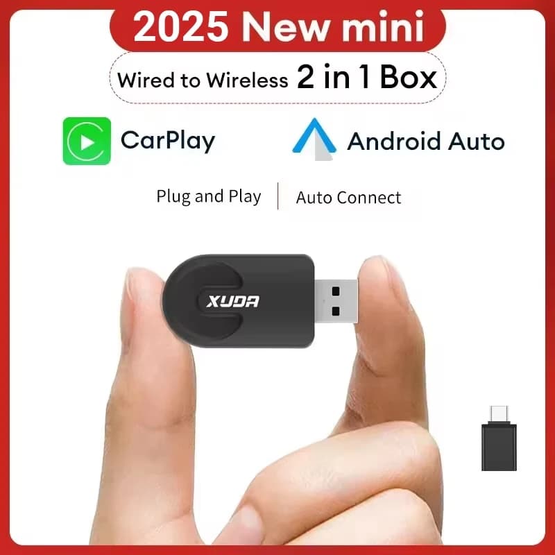 XUDA 2025 Wireless CarPlay Android Auto Wireless Adapter Smart Mini Box Plug And Play WiFi Fast Connect Universal For Nissan