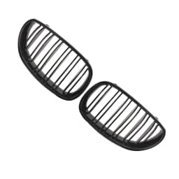 Front Kidney Grille Double Slats Glossy Black For BMW 5 series E60 520i 523i 525i 528i 530i 535i 550i 2003 2004 2005 2006-2009